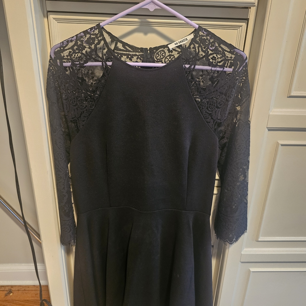 BB Dakota Midnight Lace Mini Dress